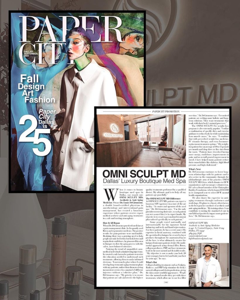 Omni Sculpt MD featured in Paper City Magazine